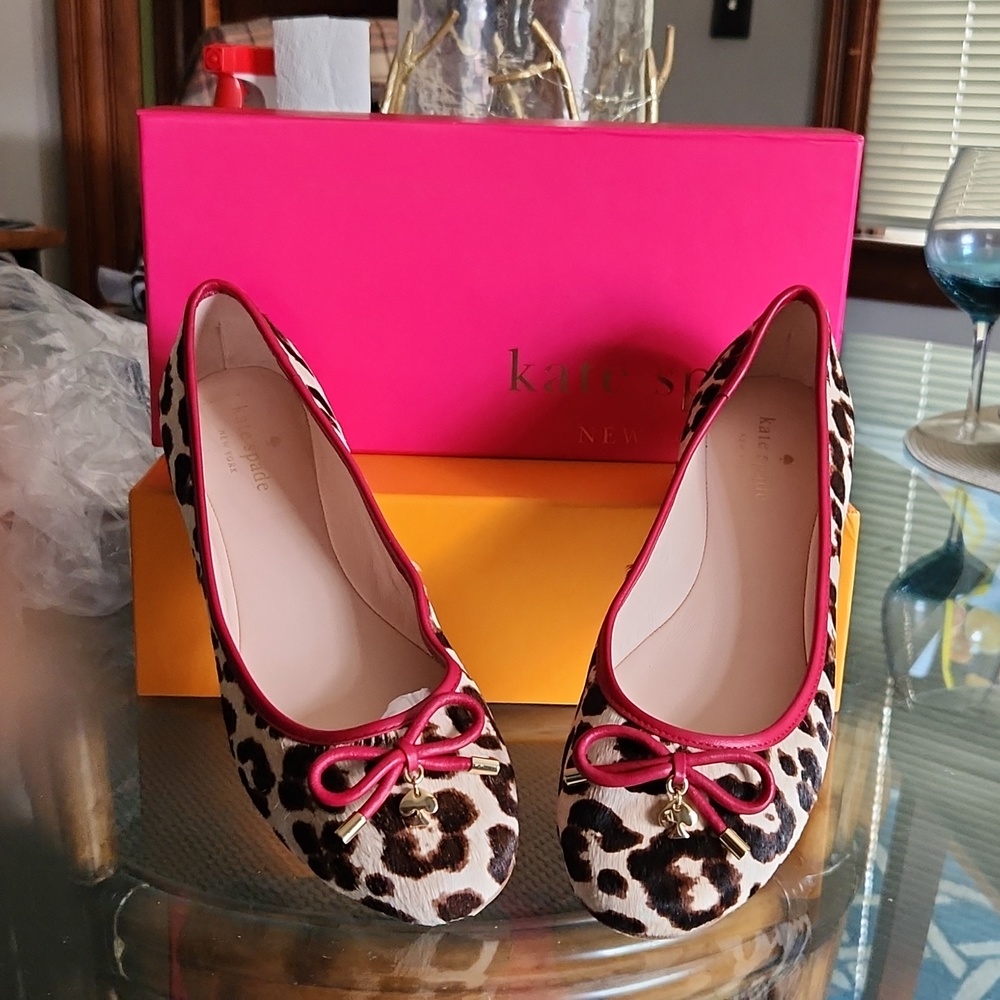 Kate Spade,  size 9 womens flat cheta print shoes